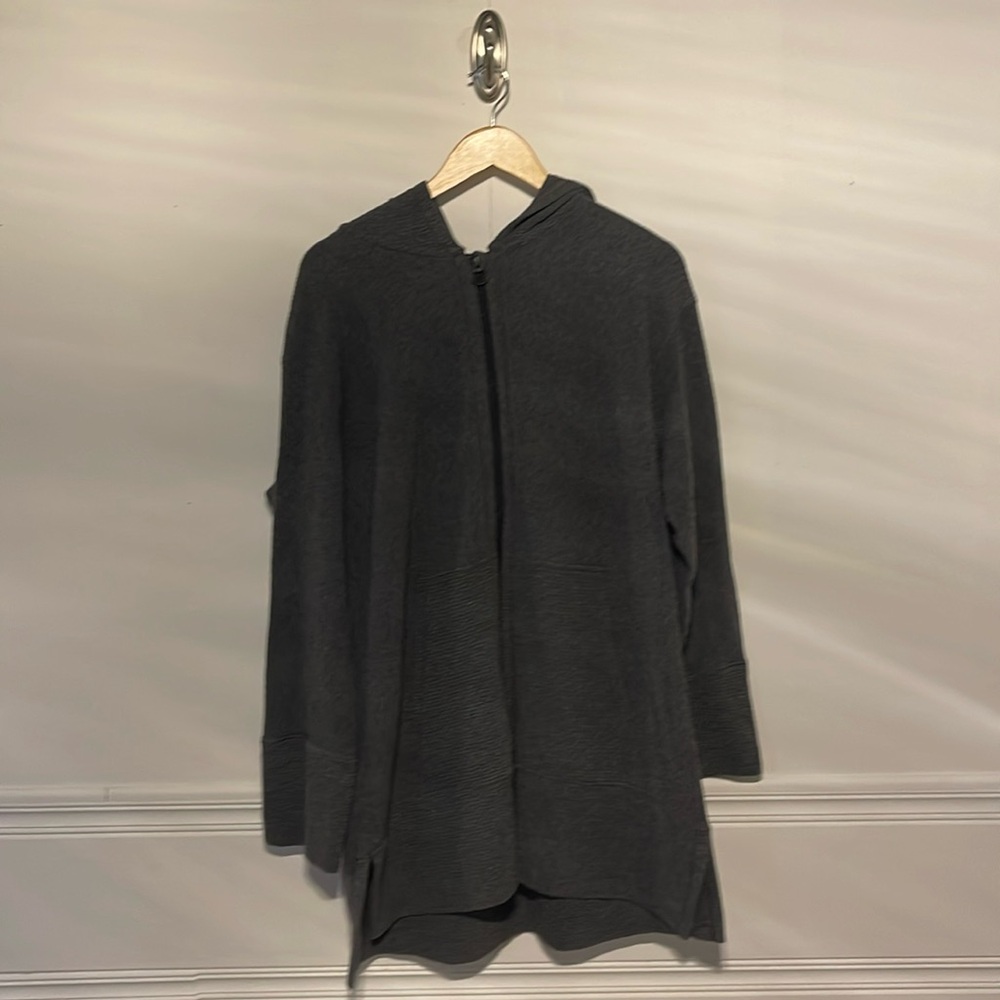 Lululemon Grey Textured Sweatshirt Jacket.  12.